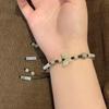 Popular no Xiaohongshu Lan Ting Xu retrô novo estilo chinês junta de bambu borboleta com contas design de nicho pulseira tecida à mão
