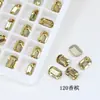 Dongzhou Cristal 8*6 Rectangular Octagonal Fondo Puntiagudo Destello Diamante K9 Vidrio Piedra Preciosa Tallada Alta Calidad Joyería Accesorios para Arte de Uñas