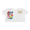 Gallery Dept T-Shirt de Manga Curta Estampada Moda Americana Marca Retro Vintage High Street Solta Gola Redonda