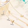 Nueva cadena de cuentas geométricas de perla redonda blanca pura chapada en cobre y oro auténtico, pulsera, collar y borla.