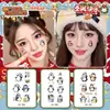 Pegatina de Tatuaje de Dibujos Animados Navideños con Purpurina para Mujeres Impermeable Larga Duración Atmósfera Maquillaje Creativo Muñeco de Nieve Pingüino Papá Noel