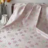 Nuevo brocado Song de imitación estilo chino con motivos de ciervo y loto, elegante tela jacquard para cheongsams, faldas de crin de caballo y ropa estilo Tang, y tela para cojines teñida en hilo