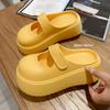 Novas Meias Sapatilhas de Bico com Sola Grossa 2025 para Mulheres Usarem ao Ar Livre na Primavera e no Verão, Slip-Ons com Salto, Sandálias Mary Jane Preguiçosas