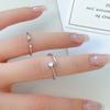 Anillo Combinado Mini de Plata de Ley S925 Nalan Ultra-Fino Incrustado con Mini Diamantes Anillo de Articulación Moda Estrella de Internet R02213