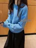 Suéter retro estilo japonés para mujer, prenda exterior holgada para otoño e invierno, nueva colección 2026, color liso, estilo casual, tejido de punto pullover