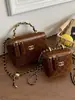 Bolso Cruzado para Mujer Nuevo 2026 con Acabado Mate, Bolso de Hombro Cruzado, Bolso Pequeño Tipo Caja con Cadena Estilo Chanel para Mujer