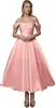 Vestido de Cetim Ombro a Ombro para Comércio Exterior e Vendas Transfronteiriças, Adequado para Noivado, Casamento, Festa de Noiva, Banquete e Vestido de Noite