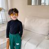 Colección Camiseta Base Liquidación ~ Otoño e Invierno Estampado Cuello Medio Algodón Lijado Camiseta Base Manga Larga Ropa Exterior para Niños y Niñas