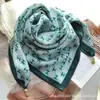Bufanda Magnética de Algodón y Lino para Primavera, Otoño e Invierno, Bufanda Triangular Estampada Versátil, Protector de Cuello a Prueba de Viento