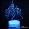 Série de iluminação para fornecimento transfronteiriço Pirâmide 3D luz noturna colorida controle remoto plug-in LED toque luminária de mesa luminária de presente