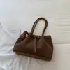 Nova Bolsa de Ombro Único para Axila Estilo Coreano Outono 2026, Bolsa Cesta de Mão Nicho para Mulheres, Bolsa Tote de Grande Capacidade para o Dia a Dia