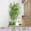 Novo Estilo Chinês Plantas Verdes Artificiais Bambu Decoração de Paisagismo Paisagem Interna Combinação Ornamentos Biomórficos Estilo Zen Tela de Divisória
