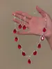 Collar con Colgante de Borla de Cristal de Moda Transfronterizo, Cadena de Clavícula de Lujo Ligero de Moda de Gama Alta, Accesorio Versátil y Elegante