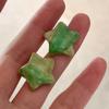 Aretes de Estrella Retro con Degradado, Brillo Colorido Difuminado, Aretes de Estrella de Cinco Puntas con Ondas de Agua, Aretes de Resina, Accesorios Lindos
