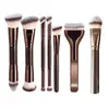 Set de Pinceles de Maquillaje Doble Cara Transfronterizo Europeo y Americano, Pincel para Base tipo Almohada, Pincel para Polvo de Rubor, Pincel de Maquillaje Color Café, Herramientas de Belleza