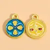Colgante de Cinco Vías Dios de la Riqueza Oro Arena Accesorios Joyería DIY Pulsera Tíbet Cuerda de Collar Ojo de Buda Dios de la Riqueza Colgante Pequeño