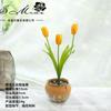Flor Artificial Tulipán corto creativo Suministros DIY accesorios de flores falsas planta suministro directo de fábrica tela de seda flor falsa