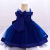 Europa e Estados Unidos comércio exterior novo vestido de um ano meninas bebê flores com miçangas ombro a ombro alças ins vestido princesa vestido