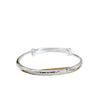 Pulsera de plata esterlina 9999 para mujer, sólida, lisa, push-pull, Xiangyun, simple, moderna, versátil, joyería exquisita de alta gama