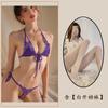 Noche Dorada Lencería Sexy Bikini Sexy de Tres Puntos Entrepierna Abierta Tentación talla grande qqny Pasión Encaje Pijama