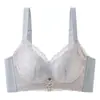 Sujetador de Encaje Inalámbrico Ajustable para Pechos Pequeños y Planos, Engrosado, Anti-Caída, Recogida Lateral del Pecho, Sujetador para Mujer