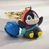 Colgante llavero pingüino divertido micro paisajismo DIY bonsái accesorios para suculentas paisaje nevado adornos lindos para mochila