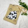 Bolsa de Tricô Ins Desenho Panda Feminina Moda para Carregar na Mão Grande Capacidade Bolsa de Ombro Bolsa Transversal Bolsa