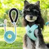 Corda de Tração para Cachorro Nova Transfronteiriça Alça Peitoral para Cachorro Pequeno Pet Refletiva Respirável Alça para Cachorro Corda para Passeio de Cachorro