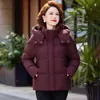 Chaqueta Corta de Plumón de Ganso Blanco para Mujer de Mediana Edad y Anciana Protección contra el Frío Marca de Alta Gama Engrosada Cálida Elegante Tallas Grandes Ropa de Abrigo