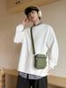Bolso cuadrado pequeño de tela Oxford de comercio exterior, color sólido, superficie de red, bolso de mensajero para hombre, bolso de hombro para mujer, bolso de cintura transfronterizo, nuevo logotipo