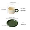 Taza y Platillo Personalizados Estilo Ins Juego de Taza y Platillo de Café de Aspecto Elevado Taza Europea Taza de Café de Cerámica Lujo Accesible y Sensación de Gama Alta