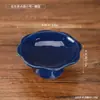 Nuevo Plato de Cerámica Estilo Chino con Patas Altas para Té y Bocadillos Plato de Frutas Pétalo Plato de Ofrenda para Sala de Té Bandeja para Bocadillos y Pasteles Adorno de Esterilla de Té para el Hogar