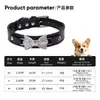 Collar para Mascotas con Lazo de Princesa de Diamantes Brillantes y Correa para Gatos y Perros, Universal para Perros Grandes, Medianos y Pequeños, Collar de Peluche