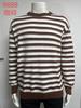 Fábrica de suéteres Da Lang al por mayor otoño e invierno cuello redondo manga larga jersey rayas suéter básico para hombre de mediana edad