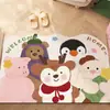 Capachos de Entrada com Desenhos de Animais Pequenos, Resistentes a Manchas e Fáceis de Cuidar, Capachos de Fio de PVC Cortáveis, Capachos de Porta de Entrada