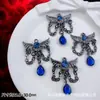 Accesorios de Estilo Oscuro Estilo Europeo y Americano Mariposa Negra Pistola Cruz de Rosa Colgante Pulsera de Cuentas DIY Collar