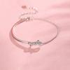Pulseira de Laço em Prata s999 Feminina Leve Luxo Nicho Meia Pulseira Meia Corrente para Aniversário de Namorada Presente Tanabata