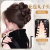 Peruca feminina preguiçosa bola cabeça modelador de cabelo fofo artefato sobrenatural redutor de idade botão de flor acessórios para o cabelo clip-on anel de ondulação do cabelo