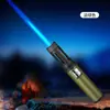 Nuevo Encendedor Inflable A Prueba de Viento de Alta Potencia con Llama Azul Directa, Encendedor de Cigarros Creativo Personalizado para Comercio Transfronterizo