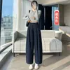 Elegantes pantalones anchos acampanados para mujer, nueva colección de otoño, holgados y adelgazantes, pantalones cropped para figuras petite, pantalones casuales rectos tipo banana