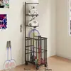 Cesta de armazenamento para tapete de yoga, suporte para equipamentos de ginástica, organizador de ferramentas esportivas domésticas, solução de armazenamento para bolas de basquete e equipamentos esportivos