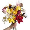 Ramo de Flores Secas Naturales Estilo Escandinavo Algodón Hoja de Eucalipto Margarita Flor Real Adornos Decoración de Sala de Estar