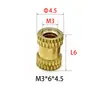 Tuerca de Cobre Termofusible Moleteada M3, Tuerca Moleteada Patrón Piña, Tuerca Termofusible Moleteada, Tuerca Moleteada Estampada, Latón