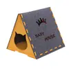Cama triangular de fieltro prefabricada para gatos, lista para exportación, apta para todas las estaciones, cama semi-cerrada para mascotas, carpa rascador de verano para gatos
