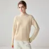 Suéter de Cachemira para Mujer con Cuello Medio Alto, Estilo de Lujo Ligero, Manga Larga, Tejido Jacquard Pesado, Holgado, Versátil, Top Básico de Punto