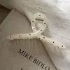 Pinza para el pelo coreana linda para mujer, tamaño grande, estilo de alta gama, adecuada para cabello grueso, pinza de tiburón, horquilla, pinza de lazo