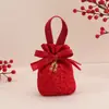 Caja de Dulces para Boda, Bolsa Portátil de Dulces para Boda, Flor en Relieve de Alta Gama, Estilo Chino Creativo, Plegable-Gratis Recuerdo