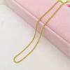 Collar de Cadena Sola Versátil de Acero de Titanio que No se Desvanece sin Colgante Cadena Ligera Cadena Naked de Acero de Titanio con Cadena Cadena Delgada Cadena para Clavícula Collar para Baño