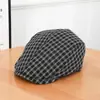 Nueva colección de otoño: boina reversible de cuadros, diseño que adelgaza la cara, sombrero individual, estilo artístico y retro, gorra de pintor estilo callejero, al por mayor