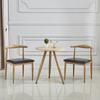Juego de Mesa y Sillas para Comedor de Comida Rápida, Silla Cuerno de Vaca, Combinación para Tienda de Té de Leche y Postres, Juego de Mesa Redonda y Sillas de Hierro Forjado Sencillo para Restaurante y Comedor Comercial